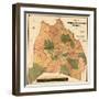 1871, Davidson County and Nashville Wall Map, Tennessee, United States-null-Framed Giclee Print