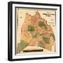 1871, Davidson County and Nashville Wall Map, Tennessee, United States-null-Framed Giclee Print