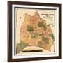 1871, Davidson County and Nashville Wall Map, Tennessee, United States-null-Framed Giclee Print