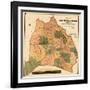 1871, Davidson County and Nashville Wall Map, Tennessee, United States-null-Framed Giclee Print