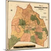 1871, Davidson County and Nashville Wall Map, Tennessee, United States-null-Mounted Giclee Print