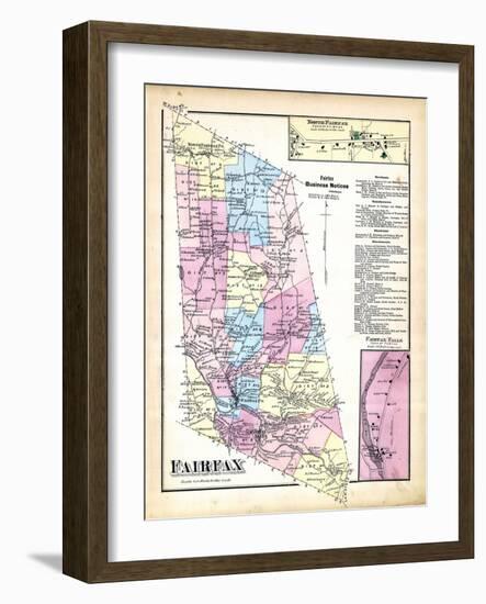 1871, Fairfax, Fairfax Town North, Fairfax Town Falls, Vermont, United States-null-Framed Giclee Print