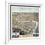 1871, Frankfort Bird's Eye View, Kentucky, United States-null-Framed Giclee Print