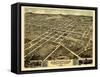 1871, Huntsville Bird's Eye View, Alabama, United States-null-Framed Stretched Canvas