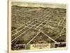 1871, Huntsville Bird's Eye View, Alabama, United States-null-Stretched Canvas