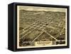 1871, Huntsville Bird's Eye View, Alabama, United States-null-Framed Stretched Canvas