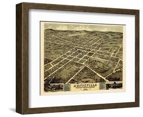 1871, Huntsville Bird's Eye View, Alabama, United States-null-Framed Giclee Print