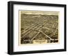 1871, Huntsville Bird's Eye View, Alabama, United States-null-Framed Giclee Print