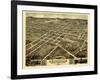 1871, Huntsville Bird's Eye View, Alabama, United States-null-Framed Giclee Print