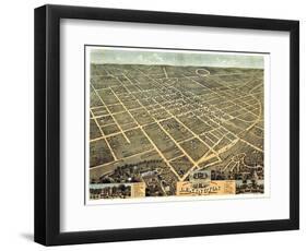 1871, Lexington Bird's Eye View, Kentucky, United States-null-Framed Giclee Print