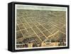 1871, Lexington Bird's Eye View, Kentucky, United States-null-Framed Stretched Canvas