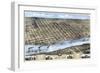 1871, Little Rock Bird's Eye View, Arkansas, United States-null-Framed Giclee Print