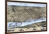 1871, Little Rock Bird's Eye View, Arkansas, United States-null-Framed Giclee Print