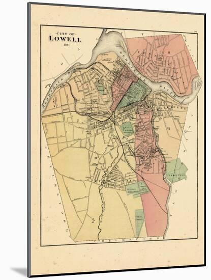 1871, Lowell City, Massachusetts, United States-null-Mounted Giclee Print