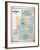 1871, Morrow County Outline Map, Ohio, United States-null-Framed Giclee Print