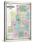 1871, Morrow County Outline Map, Ohio, United States-null-Stretched Canvas