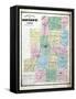 1871, Morrow County Outline Map, Ohio, United States-null-Framed Stretched Canvas