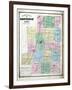 1871, Morrow County Outline Map, Ohio, United States-null-Framed Giclee Print