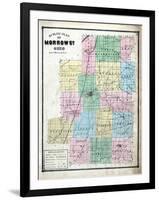 1871, Morrow County Outline Map, Ohio, United States-null-Framed Giclee Print