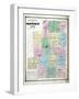 1871, Morrow County Outline Map, Ohio, United States-null-Framed Giclee Print