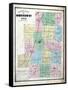 1871, Morrow County Outline Map, Ohio, United States-null-Framed Stretched Canvas