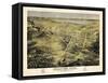 1871, Negaunee Bird's Eye View, Michigan, United States-null-Framed Stretched Canvas