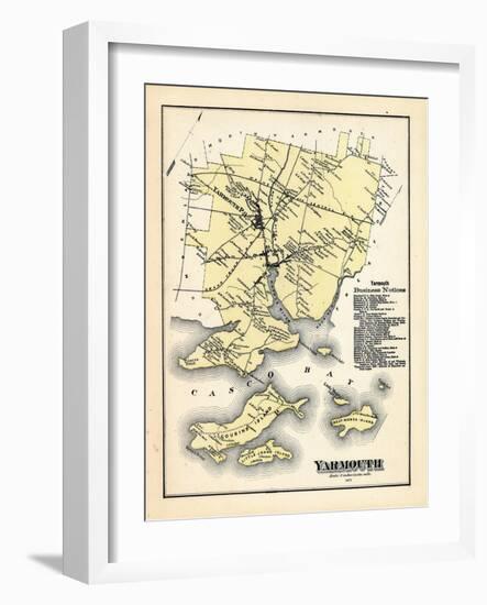 1871, Yarmouth, Maine, United States-null-Framed Premium Giclee Print