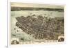 1872, Charleston Bird's Eye View, South Carolina, United States-null-Framed Giclee Print