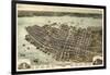 1872, Charleston Bird's Eye View, South Carolina, United States-null-Framed Giclee Print