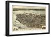 1872, Charleston Bird's Eye View, South Carolina, United States-null-Framed Giclee Print