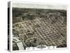 1872, Columbia Bird's Eye View, South Carolina, United States-null-Stretched Canvas