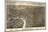 1872, Columbus Bird's Eye View, Ohio, United States-null-Mounted Giclee Print