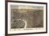 1872, Columbus Bird's Eye View, Ohio, United States-null-Framed Premium Giclee Print