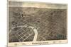 1872, Columbus Bird's Eye View, Ohio, United States-null-Mounted Premium Giclee Print