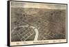 1872, Columbus Bird's Eye View, Ohio, United States-null-Framed Stretched Canvas