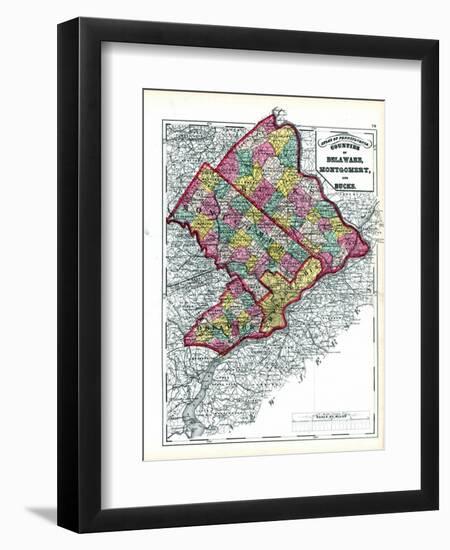 1872, Delaware, Montgomery, Bucks Counties, Pennsylvania, United States-null-Framed Giclee Print