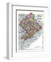 1872, Delaware, Montgomery, Bucks Counties, Pennsylvania, United States-null-Framed Giclee Print