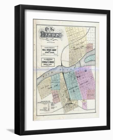 1872, Dixon, Illinois, United States-null-Framed Giclee Print