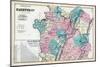 1872, Fayette County Outline Map, Pennsylvania, United States-null-Mounted Giclee Print
