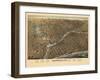 1872, Milwaukee Bird's Eye View, Wisconsin, United States-null-Framed Giclee Print