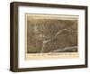 1872, Milwaukee Bird's Eye View, Wisconsin, United States-null-Framed Giclee Print