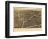 1872, Milwaukee Bird's Eye View, Wisconsin, United States-null-Framed Giclee Print