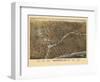 1872, Milwaukee Bird's Eye View, Wisconsin, United States-null-Framed Giclee Print