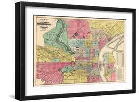 1872, Philadelphia and Camden, Pennsylvania, United States-null-Framed Giclee Print