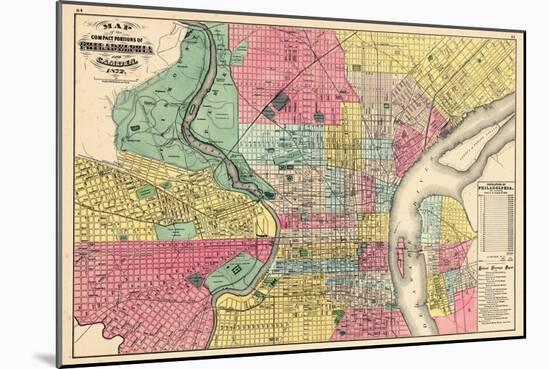 1872, Philadelphia and Camden, Pennsylvania, United States-null-Mounted Giclee Print