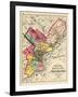 1872, Philadelphia County and City Outline Map, Pennsylvania, United States-null-Framed Giclee Print