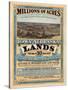 1872 Poster Advertising Land for Sale to Settlers during America's Westward Expansion-null-Stretched Canvas