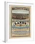 1872 Poster Advertising Land for Sale to Settlers during America's Westward Expansion-null-Framed Giclee Print