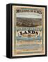 1872 Poster Advertising Land for Sale to Settlers during America's Westward Expansion-null-Framed Stretched Canvas