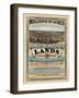 1872 Poster Advertising Land for Sale to Settlers during America's Westward Expansion-null-Framed Giclee Print